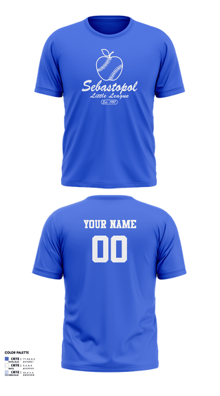 Sebastopol Little League 29313741 Short Sleeve Performance Shirt - 4