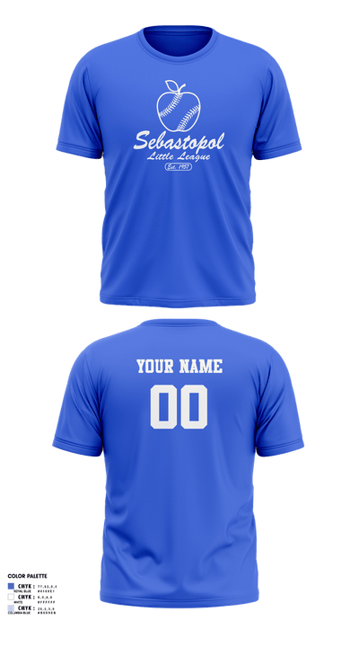 Sebastopol Little League 29313741 Short Sleeve Performance Shirt - 4