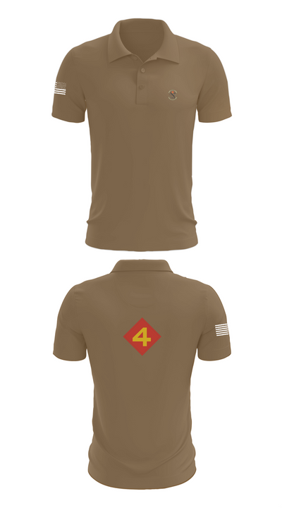 14th Marine regiment 4th Marine corps division 57481844 Short Sleeve Performance Polo - 7