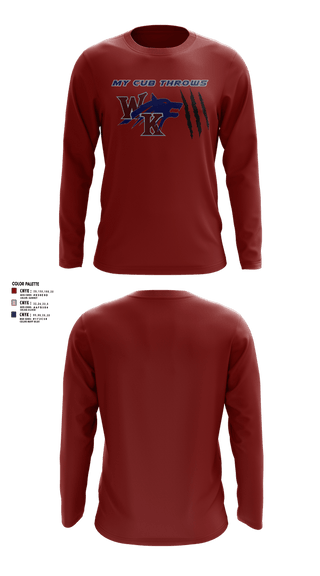 Long Sleeve Performance Shirt, White Knoll High School Track & Field, Track & Field, Teamtime, Team time, sublimation, custom sports apparel, team uniforms, spirit wear, spiritwear, sports uniforms, custom shirts, team store, custom team store, fundraiser sports, apparel fundraiser