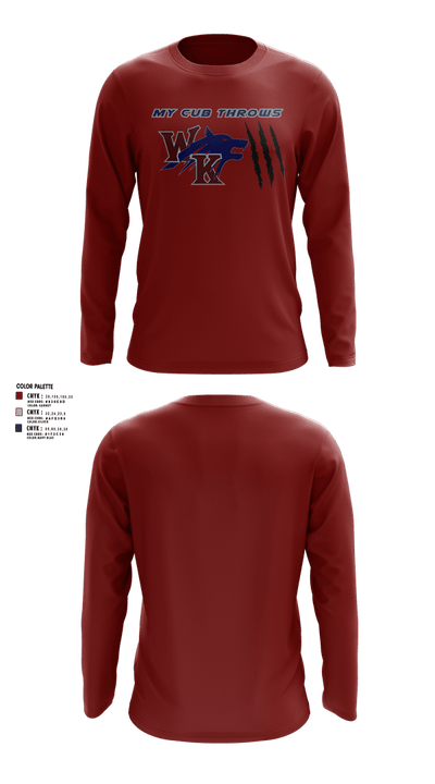 White Knoll High School Track & Field 55705888 Long Sleeve Performance Shirt 4