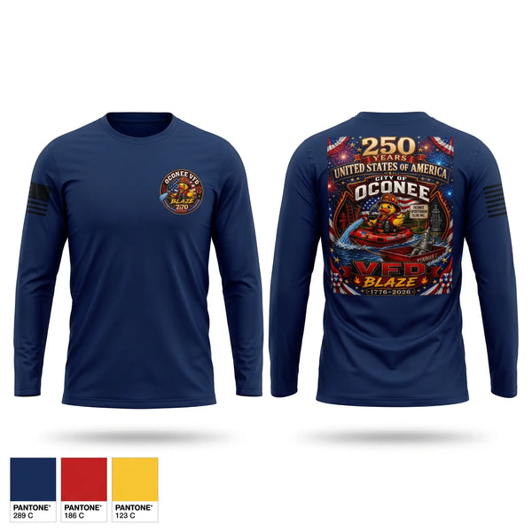 Long Sleeve Performance Shirt, City of Oconee Volunteer Fire Department, Fire Department, Teamtime, Team time, sublimation, custom sports apparel, team uniforms, spirit wear, spiritwear, sports uniforms, custom shirts, team store, custom team store, fundraiser sports, apparel fundraiser