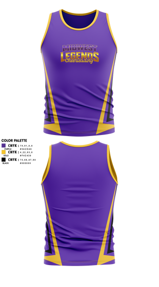 Tank Top, Midwest Legends Cheer, Cheer, Teamtime, Team time, sublimation, custom sports apparel, team uniforms, spirit wear, spiritwear, sports uniforms, custom shirts, team store, custom team store, fundraiser sports, apparel fundraiser
