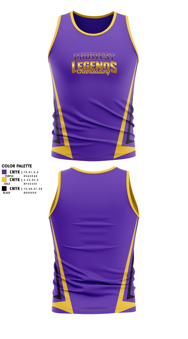 Tank Top, Midwest Legends Cheer, Cheer, Teamtime, Team time, sublimation, custom sports apparel, team uniforms, spirit wear, spiritwear, sports uniforms, custom shirts, team store, custom team store, fundraiser sports, apparel fundraiser