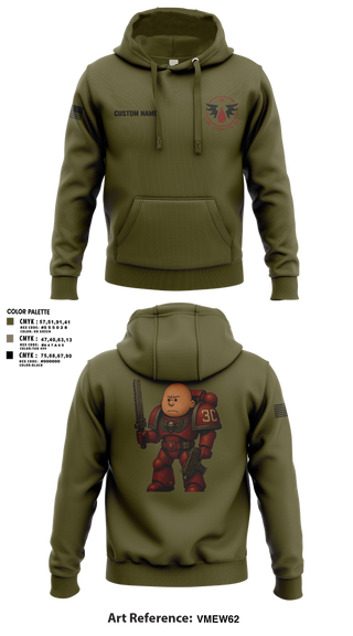 Hoodie, CCo, 1-508PIR (OG), Army, Teamtime, Team time, sublimation, custom sports apparel, team uniforms, spirit wear, spiritwear, sports uniforms, custom shirts, team store, custom team store, fundraiser sports, apparel fundraiser