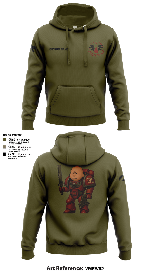 Hoodie, CCo, 1-508PIR (OG), Army, Teamtime, Team time, sublimation, custom sports apparel, team uniforms, spirit wear, spiritwear, sports uniforms, custom shirts, team store, custom team store, fundraiser sports, apparel fundraiser