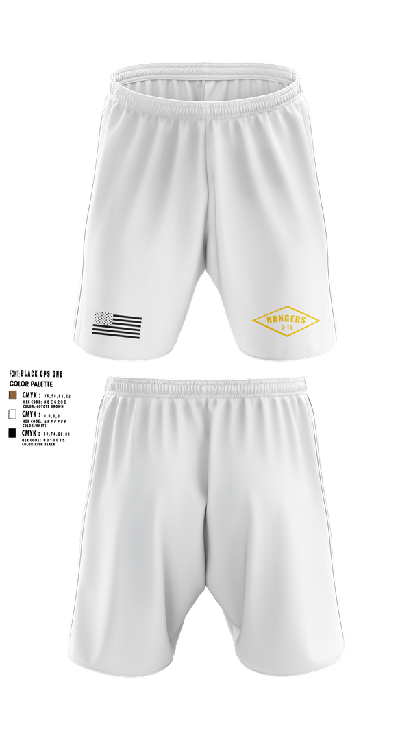 Athletic Shorts With Pockets, 2-16 rangers, Army, Teamtime, Team time, sublimation, custom sports apparel, team uniforms, spirit wear, spiritwear, sports uniforms, custom shirts, team store, custom team store, fundraiser sports, apparel fundraiser