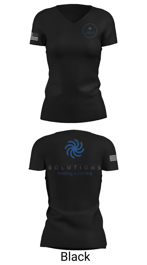 Womens Short Sleeve Vneck Shirt, Conditioned Air Solutions, , Teamtime, Team time, sublimation, custom sports apparel, team uniforms, spirit wear, spiritwear, sports uniforms, custom shirts, team store, custom team store, fundraiser sports, apparel fundraiser
