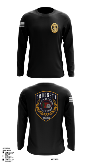 Long Sleeve Performance Shirt, Crossett Police Department, Police, Teamtime, Team time, sublimation, custom sports apparel, team uniforms, spirit wear, spiritwear, sports uniforms, custom shirts, team store, custom team store, fundraiser sports, apparel fundraiser