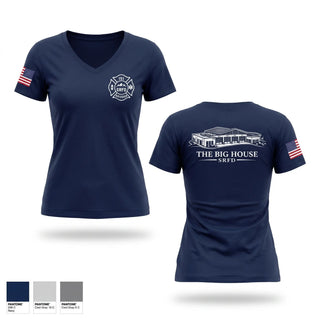 Womens Short Sleeve Vneck Shirt, Station 151, Fire Department, Teamtime, Team time, sublimation, custom sports apparel, team uniforms, spirit wear, spiritwear, sports uniforms, custom shirts, team store, custom team store, fundraiser sports, apparel fundraiser