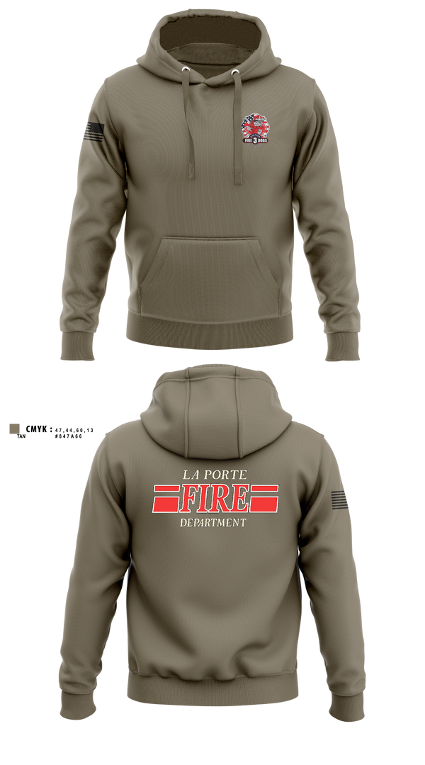 Hoodie, La Porte, Fire Department, Teamtime, Team time, sublimation, custom sports apparel, team uniforms, spirit wear, spiritwear, sports uniforms, custom shirts, team store, custom team store, fundraiser sports, apparel fundraiser