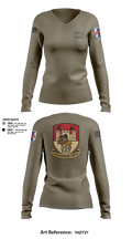 358 EVCC 70484950 (tan 499)  Women's Long Sleeve V-neck Shirt - 5