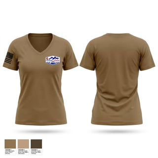 Womens Short Sleeve Vneck Shirt, 3-361IN MOUNTAIN WARRIORS, Army, Teamtime, Team time, sublimation, custom sports apparel, team uniforms, spirit wear, spiritwear, sports uniforms, custom shirts, team store, custom team store, fundraiser sports, apparel fundraiser