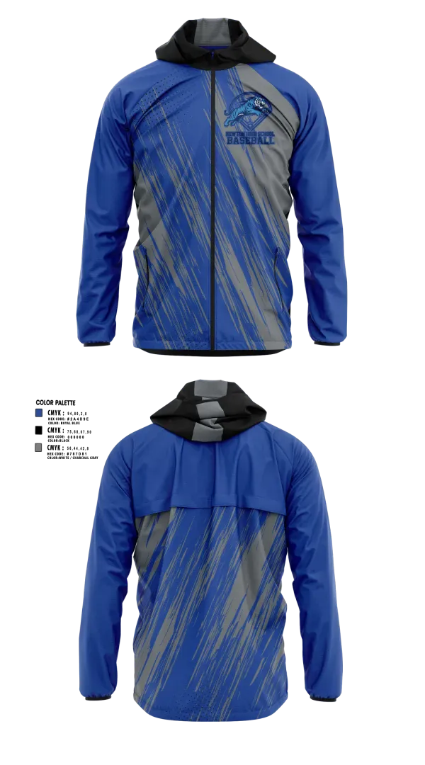 Windbreaker, Newton High School Baseball, Baseball, Teamtime, Team time, sublimation, custom sports apparel, team uniforms, spirit wear, spiritwear, sports uniforms, custom shirts, team store, custom team store, fundraiser sports, apparel fundraiser