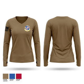 Womens Long Sleeve Vneck Shirt, Smokey Hill Composite Squadron, Air Force, Teamtime, Team time, sublimation, custom sports apparel, team uniforms, spirit wear, spiritwear, sports uniforms, custom shirts, team store, custom team store, fundraiser sports, apparel fundraiser