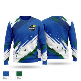Crew Neck Sweatshirt, Capital Area Mainiacs, Softball, Teamtime, Team time, sublimation, custom sports apparel, team uniforms, spirit wear, spiritwear, sports uniforms, custom shirts, team store, custom team store, fundraiser sports, apparel fundraiser
