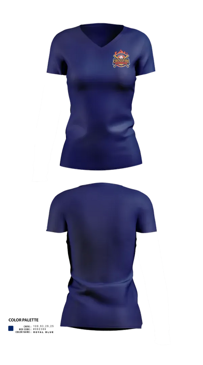Crossfire 12u Women's Short Sleeve V-neck Shirt - 21