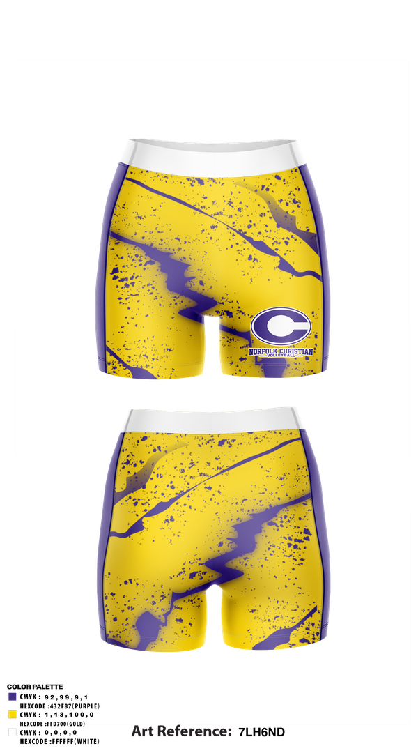 Track Shorts, Norfolk Christian Volleyball, Women's Volleyball, Teamtime, Team time, sublimation, custom sports apparel, team uniforms, spirit wear, spiritwear, sports uniforms, custom shirts, team store, custom team store, fundraiser sports, apparel fundraiser