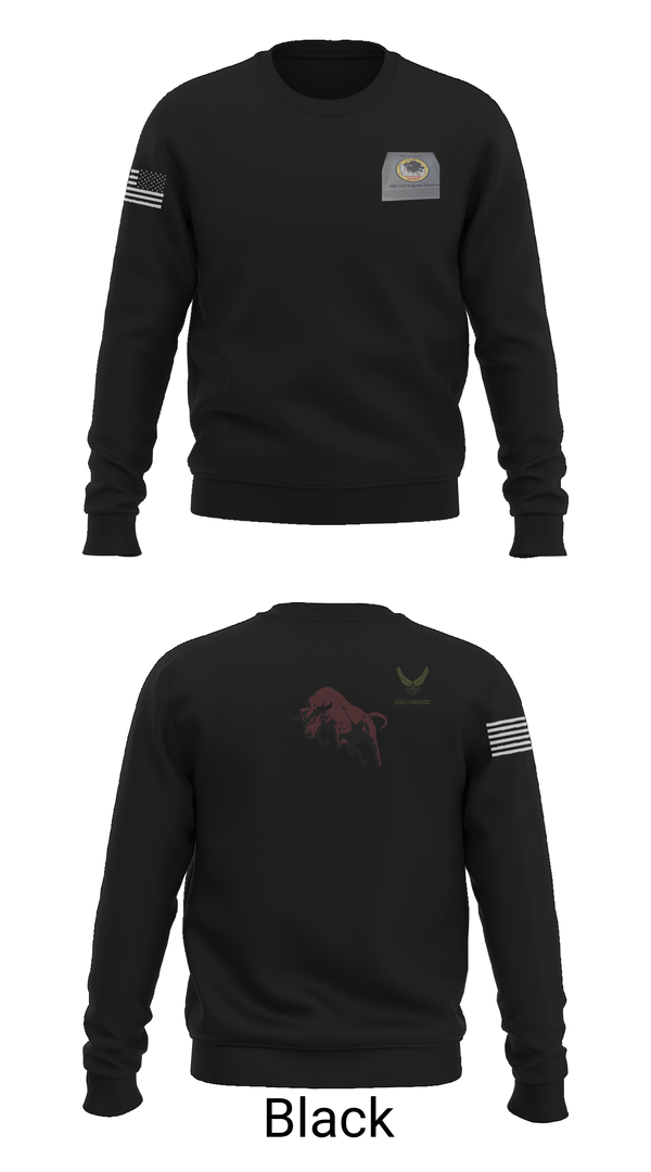 Crew Neck Sweatshirt, 189th Civil Engineering, Air Force, Teamtime, Team time, sublimation, custom sports apparel, team uniforms, spirit wear, spiritwear, sports uniforms, custom shirts, team store, custom team store, fundraiser sports, apparel fundraiser