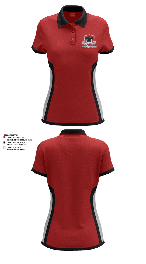 Womens Short Sleeve Performance Polo, Positive Trash Talk, Women's Basketball, Teamtime, Team time, sublimation, custom sports apparel, team uniforms, spirit wear, spiritwear, sports uniforms, custom shirts, team store, custom team store, fundraiser sports, apparel fundraiser
