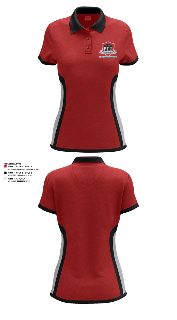 Womens Short Sleeve Performance Polo, Positive Trash Talk, Women's Basketball, Teamtime, Team time, sublimation, custom sports apparel, team uniforms, spirit wear, spiritwear, sports uniforms, custom shirts, team store, custom team store, fundraiser sports, apparel fundraiser
