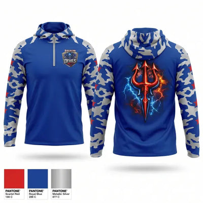 BURLINGTON BLUE DEVILS FOOTBALL CLUB 32226771 Quarter Zip Jacket - 1