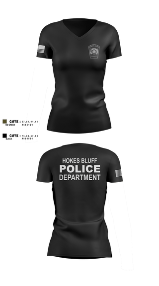 Womens Short Sleeve Vneck Shirt, HOKES BLUFF POLICE DEPARTMENT, Police, Teamtime, Team time, sublimation, custom sports apparel, team uniforms, spirit wear, spiritwear, sports uniforms, custom shirts, team store, custom team store, fundraiser sports, apparel fundraiser