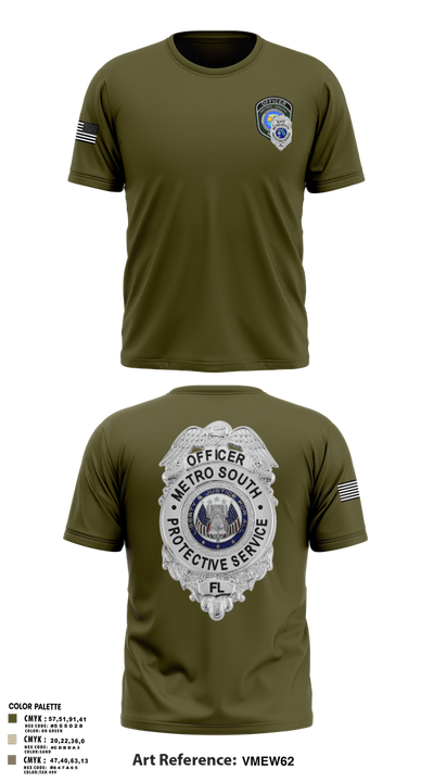 METRO SOUTH PROTECTIVE SERVICE 25947378 Short Sleeve Performance Shirt - 1