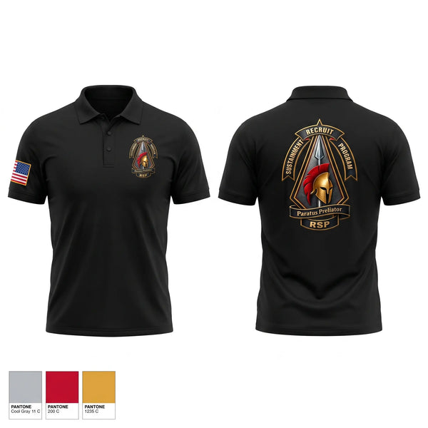 Short Sleeve Performance Polo, DET 3, INARNG R&R BN, National Guard, Teamtime, Team time, sublimation, custom sports apparel, team uniforms, spirit wear, spiritwear, sports uniforms, custom shirts, team store, custom team store, fundraiser sports, apparel fundraiser