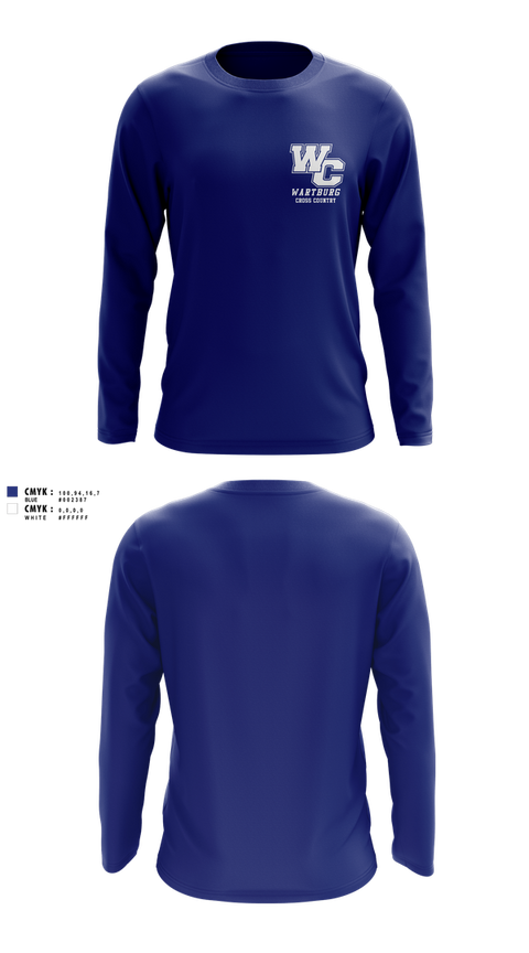 Long Sleeve Performance Shirt, Wartburg Cross Country, Cross Country, Teamtime, Team time, sublimation, custom sports apparel, team uniforms, spirit wear, spiritwear, sports uniforms, custom shirts, team store, custom team store, fundraiser sports, apparel fundraiser