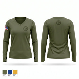 Womens Long Sleeve Vneck Shirt, VCSO SERT, Police, Teamtime, Team time, sublimation, custom sports apparel, team uniforms, spirit wear, spiritwear, sports uniforms, custom shirts, team store, custom team store, fundraiser sports, apparel fundraiser