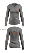 YFL Bulldogs Women's Long Sleeve V-neck Shirt - 5