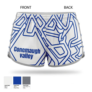 Womens Shorts, Conemaugh valley, , Teamtime, Team time, sublimation, custom sports apparel, team uniforms, spirit wear, spiritwear, sports uniforms, custom shirts, team store, custom team store, fundraiser sports, apparel fundraiser