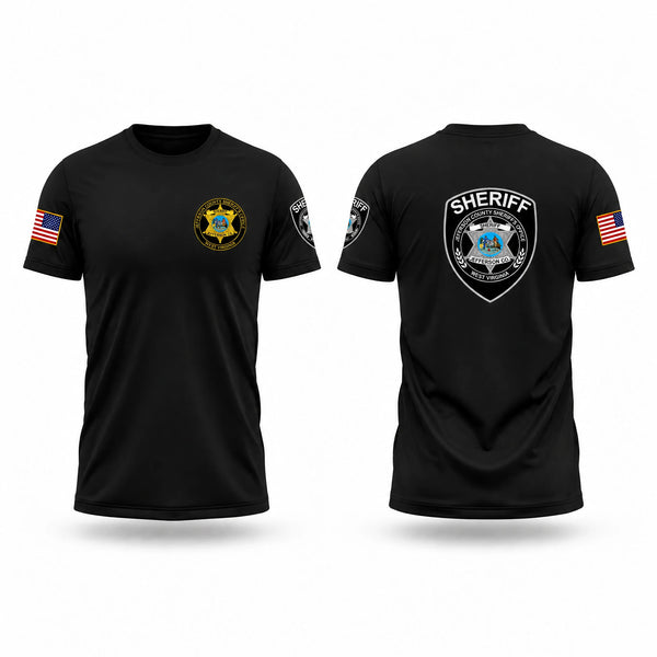 Old School Cotton Feel Shirt, Jefferson County Sheriff's Office, Police, Teamtime, Team time, sublimation, custom sports apparel, team uniforms, spirit wear, spiritwear, sports uniforms, custom shirts, team store, custom team store, fundraiser sports, apparel fundraiser