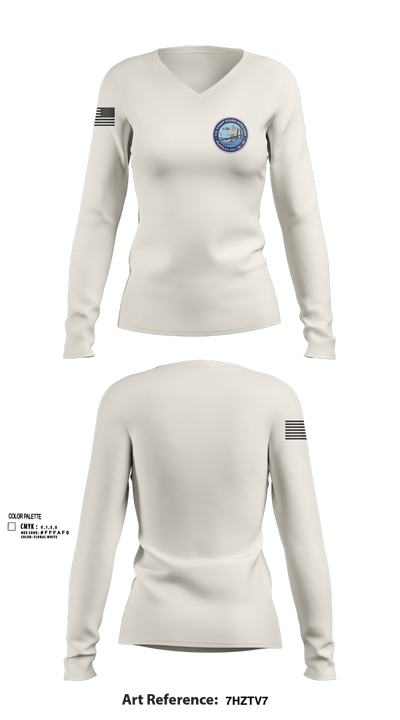 Tarrytown Flotilla 014-06-06 36170318 Women's Long Sleeve V-neck Shirt - 103