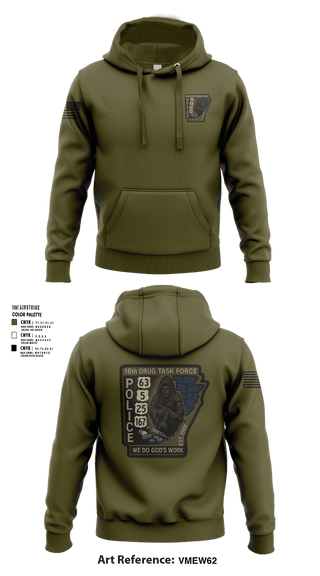 Hoodie, 16th Drug Task Force, Police, Teamtime, Team time, sublimation, custom sports apparel, team uniforms, spirit wear, spiritwear, sports uniforms, custom shirts, team store, custom team store, fundraiser sports, apparel fundraiser