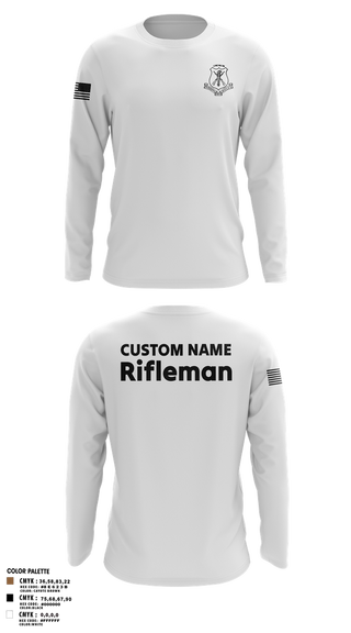 Long Sleeve Performance Shirt, Pershing Rifles, Army, Teamtime, Team time, sublimation, custom sports apparel, team uniforms, spirit wear, spiritwear, sports uniforms, custom shirts, team store, custom team store, fundraiser sports, apparel fundraiser