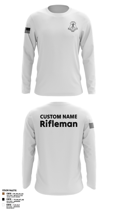 Pershing Rifles 79066987 Long Sleeve Performance Shirt 6