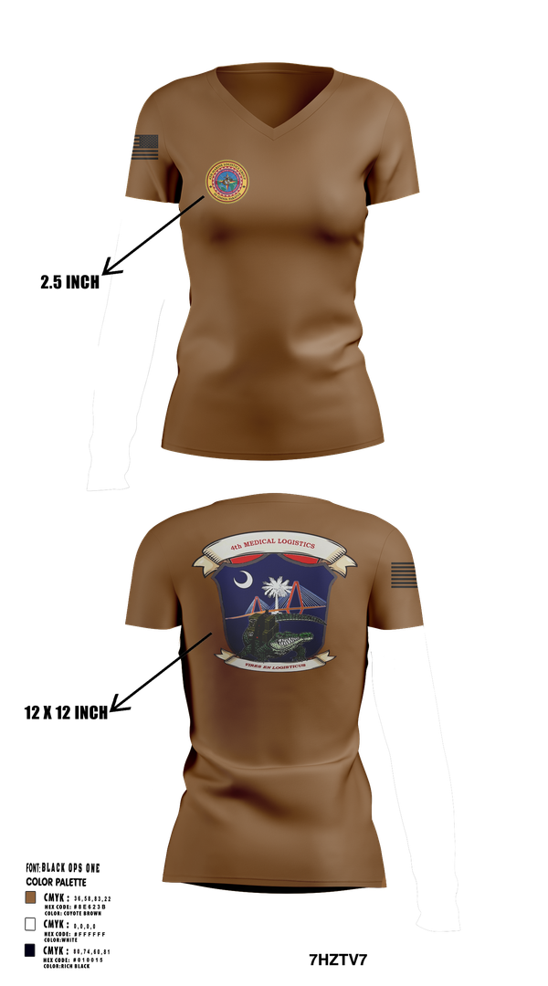 Womens Short Sleeve Vneck Shirt, 4th Medical Logistics, Marines, Teamtime, Team time, sublimation, custom sports apparel, team uniforms, spirit wear, spiritwear, sports uniforms, custom shirts, team store, custom team store, fundraiser sports, apparel fundraiser
