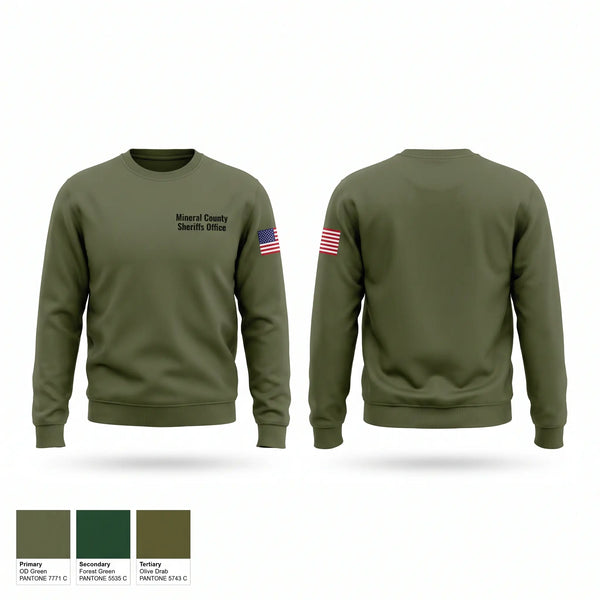 Crew Neck Sweatshirt, Mineral County Sheriff’s Office, Police, Teamtime, Team time, sublimation, custom sports apparel, team uniforms, spirit wear, spiritwear, sports uniforms, custom shirts, team store, custom team store, fundraiser sports, apparel fundraiser