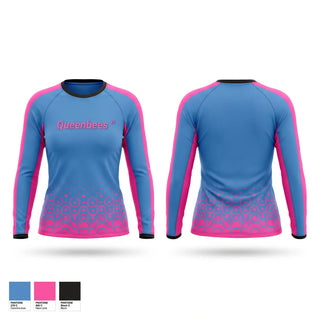 Long Sleeve Performance Shirt, Queenbees, Softball, Teamtime, Team time, sublimation, custom sports apparel, team uniforms, spirit wear, spiritwear, sports uniforms, custom shirts, team store, custom team store, fundraiser sports, apparel fundraiser