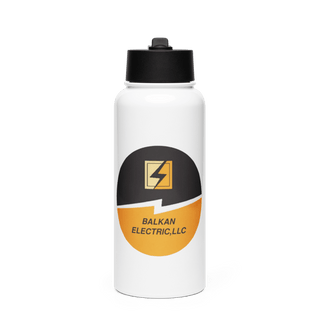 Balkan Electric 74934219 Stainless Steel Water Bottle with a Straw Lid