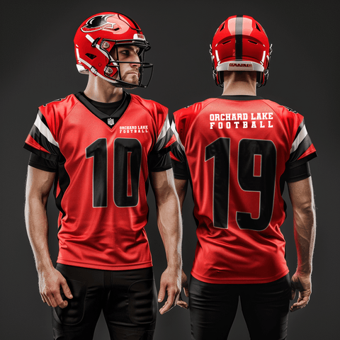 Football Jersey, Orchard Lake St Mary’s, Football, Teamtime, Team time, sublimation, custom sports apparel, team uniforms, spirit wear, spiritwear, sports uniforms, custom shirts, team store, custom team store, fundraiser sports, apparel fundraiser