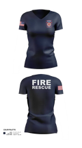 East Knox Fire 59252890 Women's Short Sleeve V-neck Shirt - 21