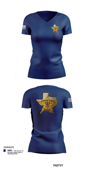 Womens Short Sleeve Vneck Shirt, Hudspeth county sheriff office, , Teamtime, Team time, sublimation, custom sports apparel, team uniforms, spirit wear, spiritwear, sports uniforms, custom shirts, team store, custom team store, fundraiser sports, apparel fundraiser
