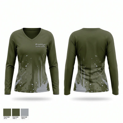 Brooklyn prime time Women's Long Sleeve V-neck Shirt - 1