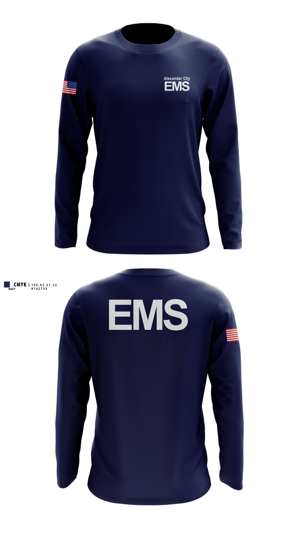Long Sleeve Performance Shirt, Alexander City EMS, EMS/EMT, Teamtime, Team time, sublimation, custom sports apparel, team uniforms, spirit wear, spiritwear, sports uniforms, custom shirts, team store, custom team store, fundraiser sports, apparel fundraiser