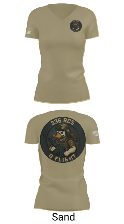 336 RCS D Flight 26202235 Women's Short Sleeve V-neck Shirt - 88