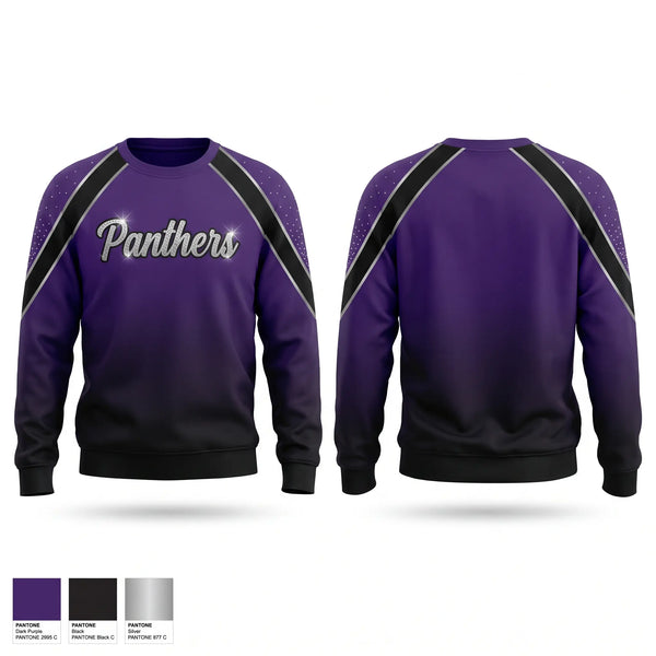 Crew Neck Sweatshirt, Panthers, Cheer, Teamtime, Team time, sublimation, custom sports apparel, team uniforms, spirit wear, spiritwear, sports uniforms, custom shirts, team store, custom team store, fundraiser sports, apparel fundraiser