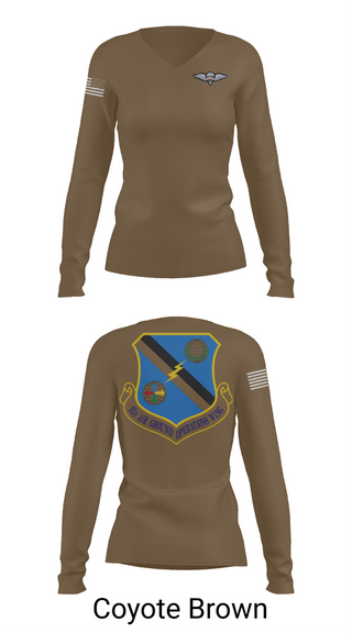 Womens Long Sleeve Vneck Shirt, 93rd AGOW, , Teamtime, Team time, sublimation, custom sports apparel, team uniforms, spirit wear, spiritwear, sports uniforms, custom shirts, team store, custom team store, fundraiser sports, apparel fundraiser